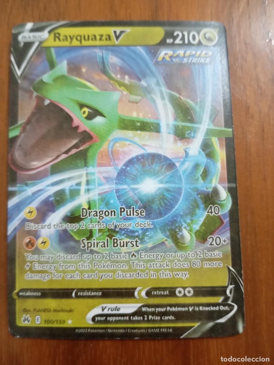 Trading Cards: CROMO POKEMON. RAYQUAZA V.
