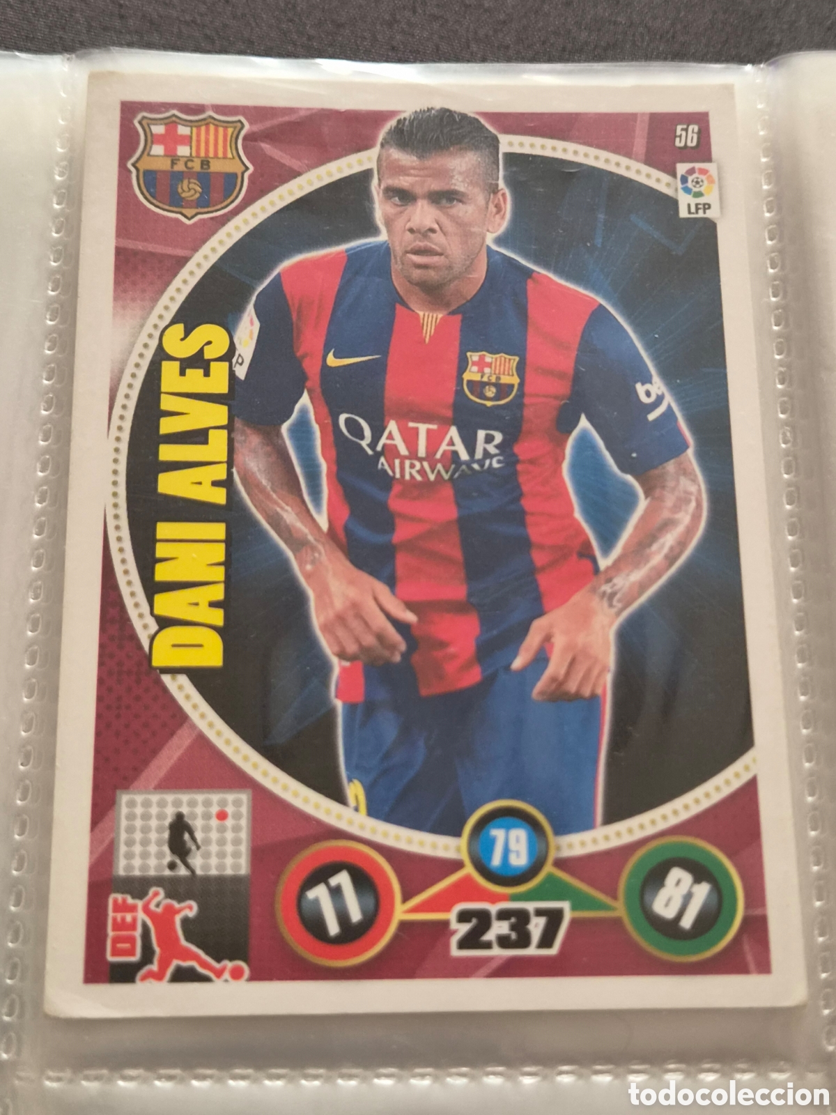 Trading Cards: 56 - DANI ALVES, BARCELONA ADRENALYN 2014-2015