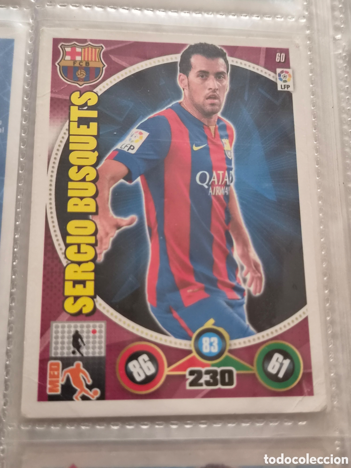 Trading Cards: 60 - SERGIO BUSQUETS, BARCELONA ADRENALYN 2014-2015