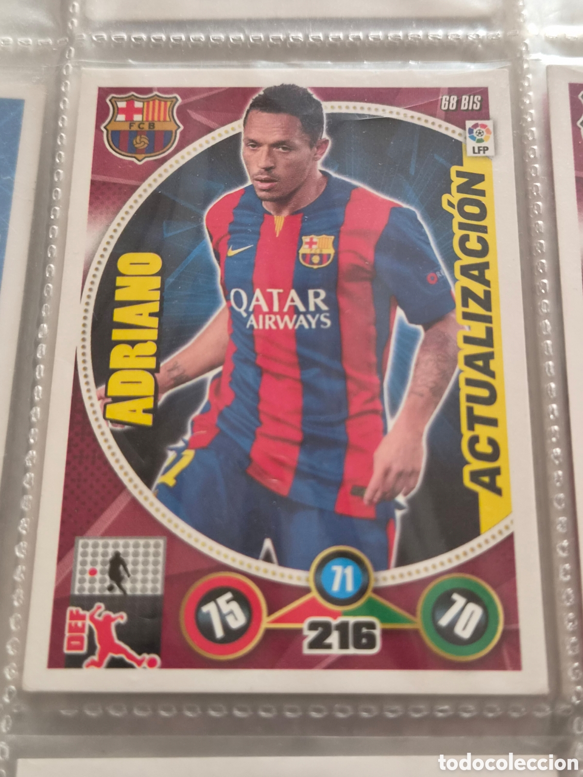 Trading Cards: 68 BIS - ADRIANO , BARCELONA ACTUALIZACI&Oacute;N ADRENALYN 2014-2015