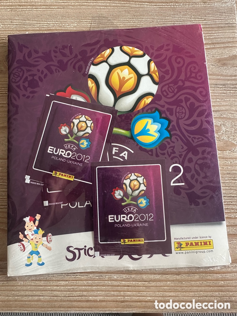 Trading Cards: ALBUM EURO 2012 SELLADO, INCLUYE 4 SOBRES SIN ABRIR PANINI