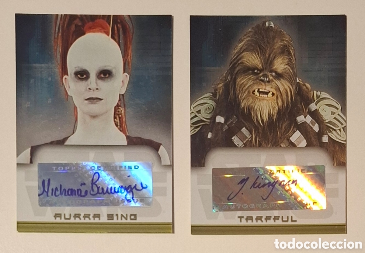 Trading Cards: Star Wars Evolution update lote 2 firmados cards