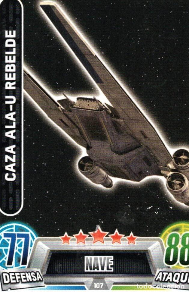 Trading Cards: :::: HH59 - STAR WARS FORCE ATTAX - ALIANZA - NAVE - CAZA ALA-U-REBELDE