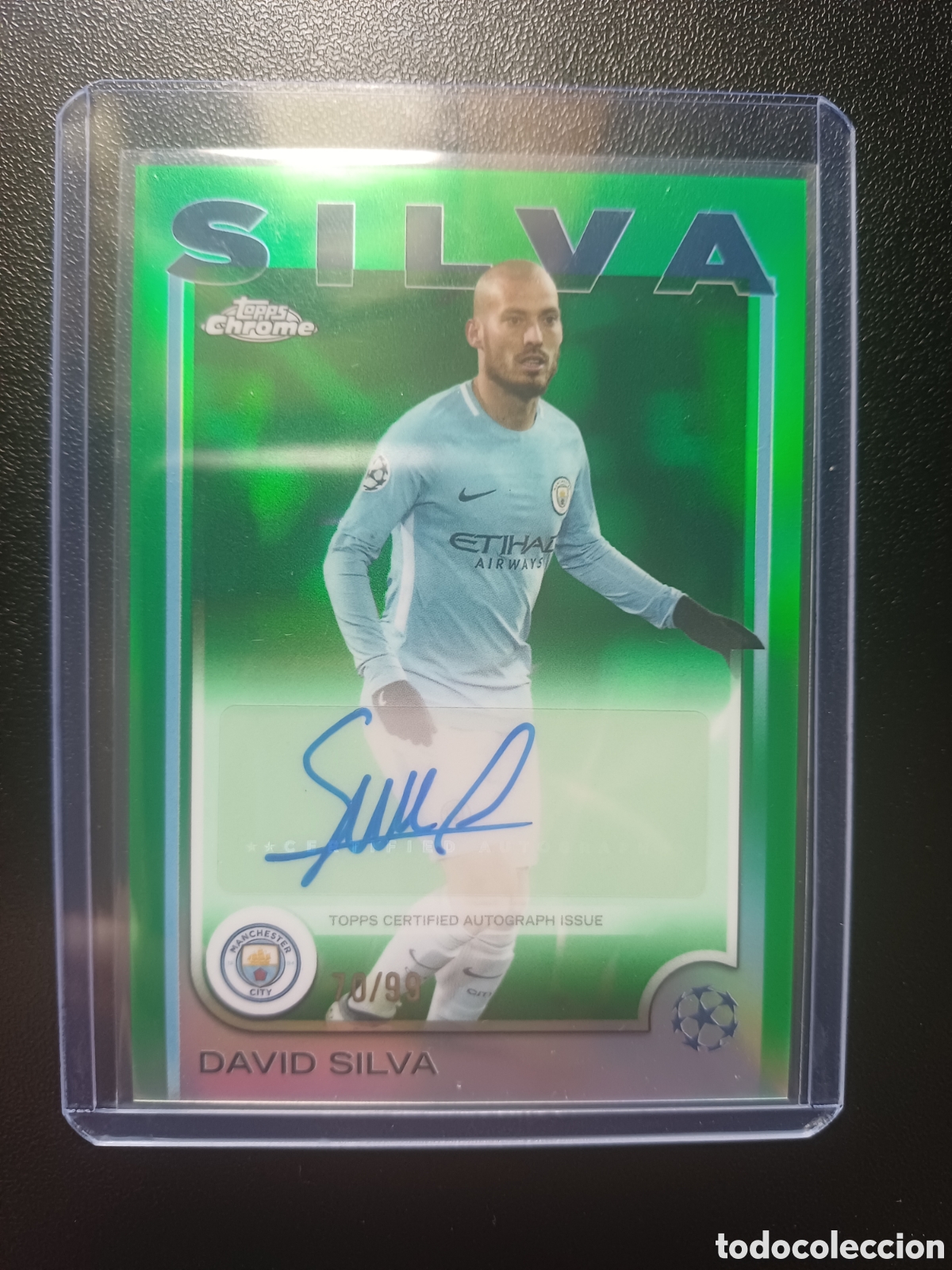 Trading Cards: #CA-DS DAVID SILVA MANCHESTER CITY AUTO 70/99 TOPPS CHROME 2024/25