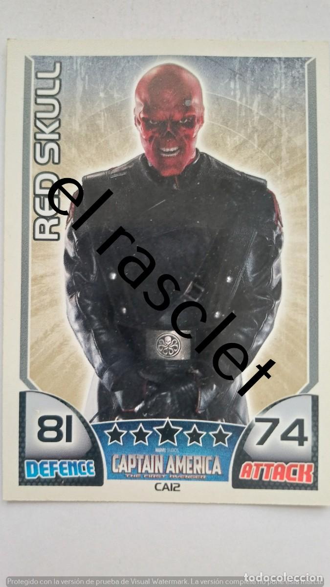 Trading Cards: CARTA /CROMO RED SKULL- TOPPS HERO ATTAX de Marvel. NUMERO CA12