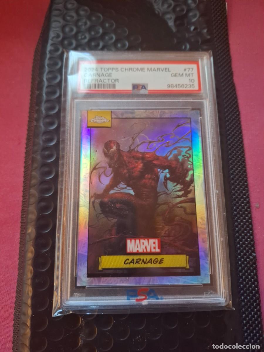 Trading Cards: 2024 Topps Chrome Marvel PSA Carnage retractor 10