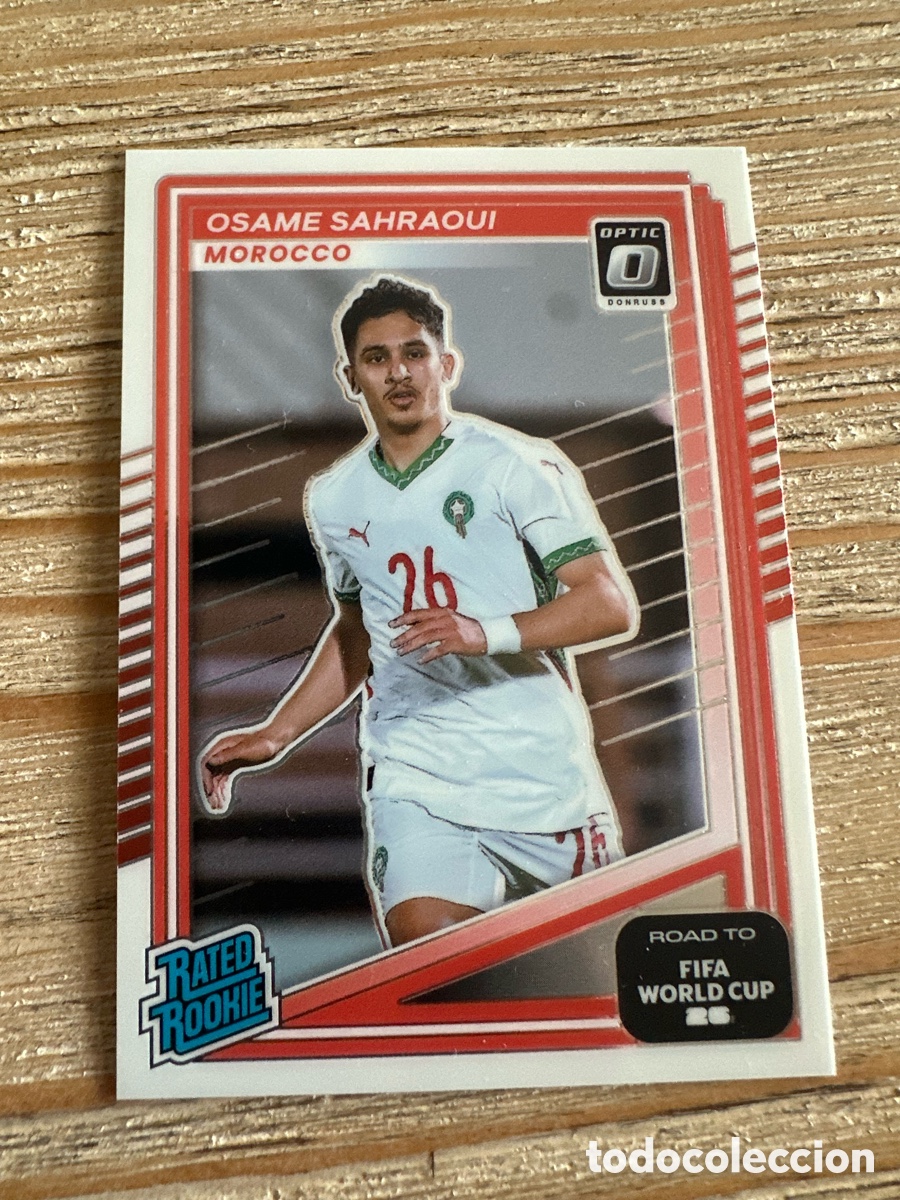 Trading Cards: OSAME SAHRAOUI MARRUECOS 216 RATED ROOKIE PARALLEL OPTIC DONRUSS WORLD CUP 2026 USA CAN MEX PANINI