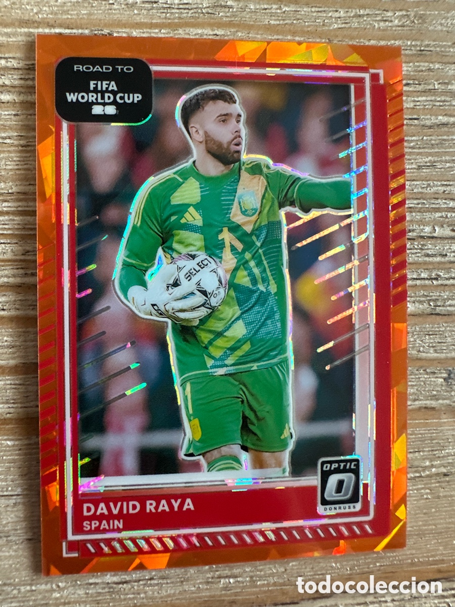 Trading Cards: DAVID RAYA ESPA&Ntilde;A 8 PARALLEL ORANGE 85/99 OPTIC DONRUSS WORLD CUP 2026 USA CAN MEX PANINI