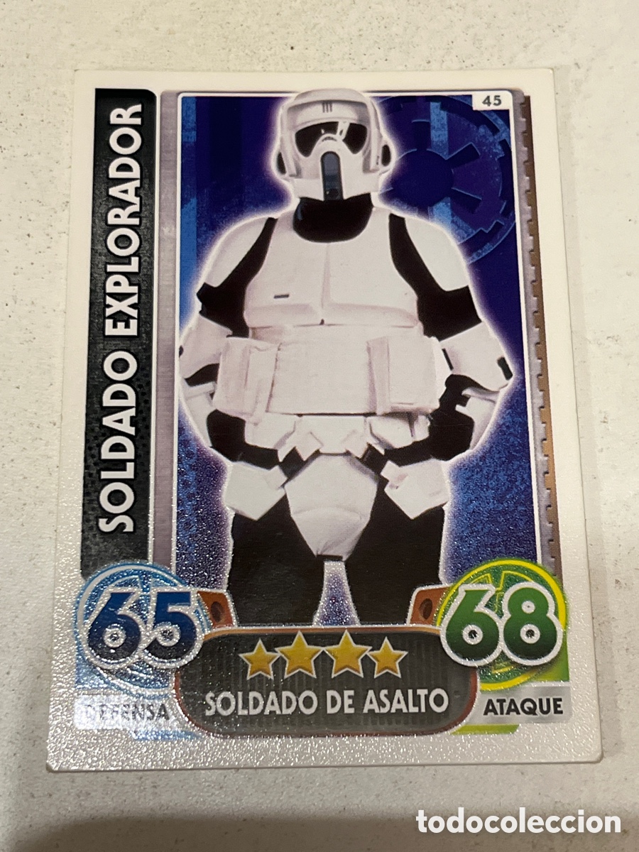 Trading Cards: Cromo Star Wars Topps Force Attax Trading Card N&deg;45 Soldado Explorador