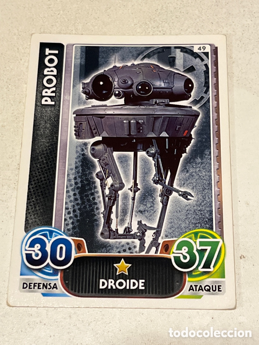 Trading Cards: Cromo Star Wars Topps Force Attax Trading Card N&deg;49 Probot