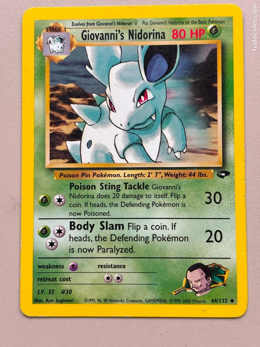 Trading Cards: POKEMON TCG - GIOVANNI'S NIDORINA ( GYM CHALLENGE ) # 44