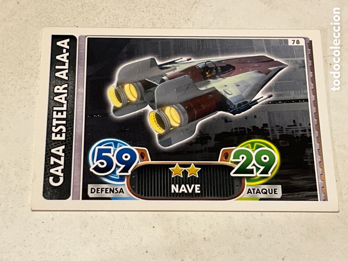 Trading Cards: Cromo Star Wars Topps Force Attax Trading Card N&deg;78 Caza Estelar Ala-A
