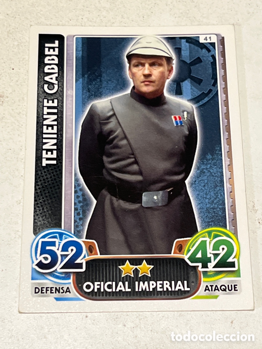 Trading Cards: Cromo Star Wars Topps Force Attax Trading Card N&deg;41 Teniente Cabbel