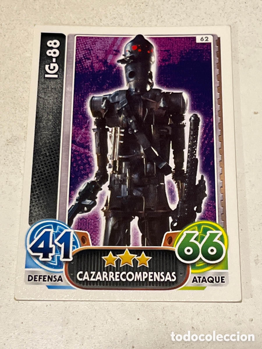 Trading Cards: Cromo Star Wars Topps Force Attax Trading Card N&deg;62 IG-88