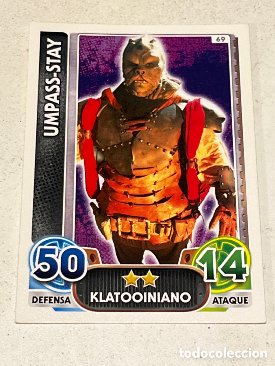 Trading Cards: Cromo Star Wars Topps Force Attax Trading Card N&deg;69 Umpass-Stay