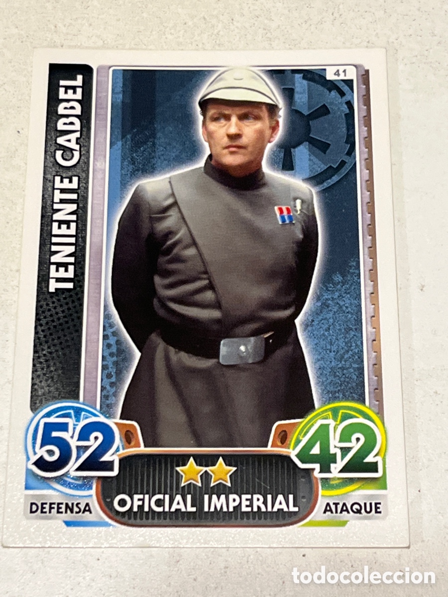 Trading Cards: Cromo Star Wars Topps Force Attax Trading Card N&deg;41 Teniente Cabbel