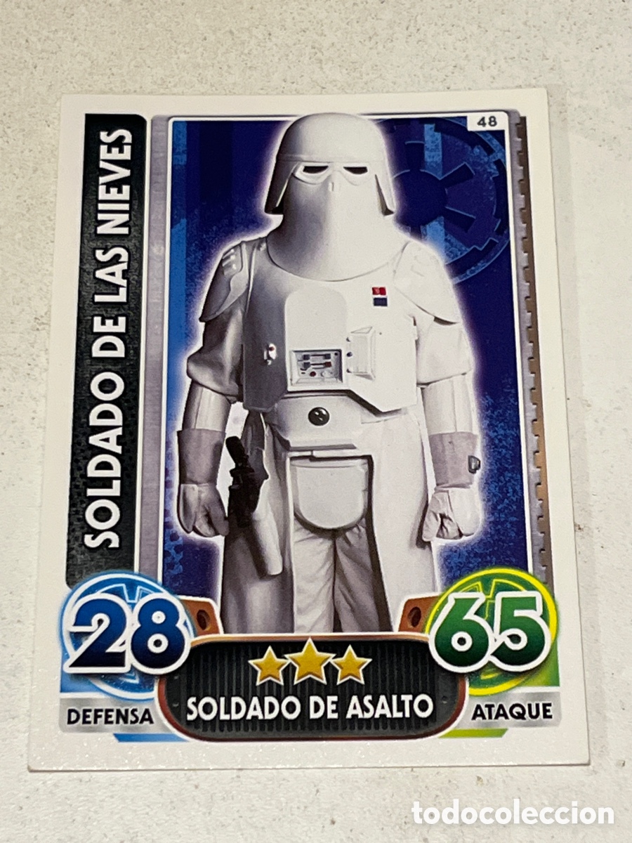 Trading Cards: Cromo Star Wars Topps Force Attax Trading Card N&deg;48 Soldado de las Nieves