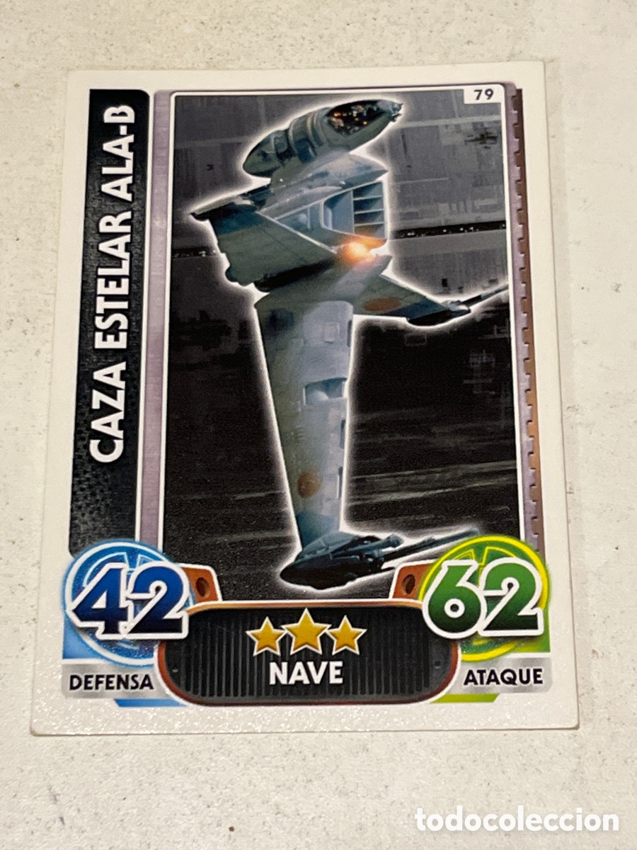 Trading Cards: Cromo Star Wars Topps Force Attax Trading Card N&deg;79 Caza Estelar Ala-B