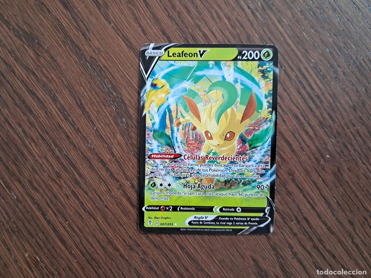 Sammelkarten: carta de pokemon, Leafeon V, n&ordm; 007/203, a&ntilde;o 2021. en espa&ntilde;ol.