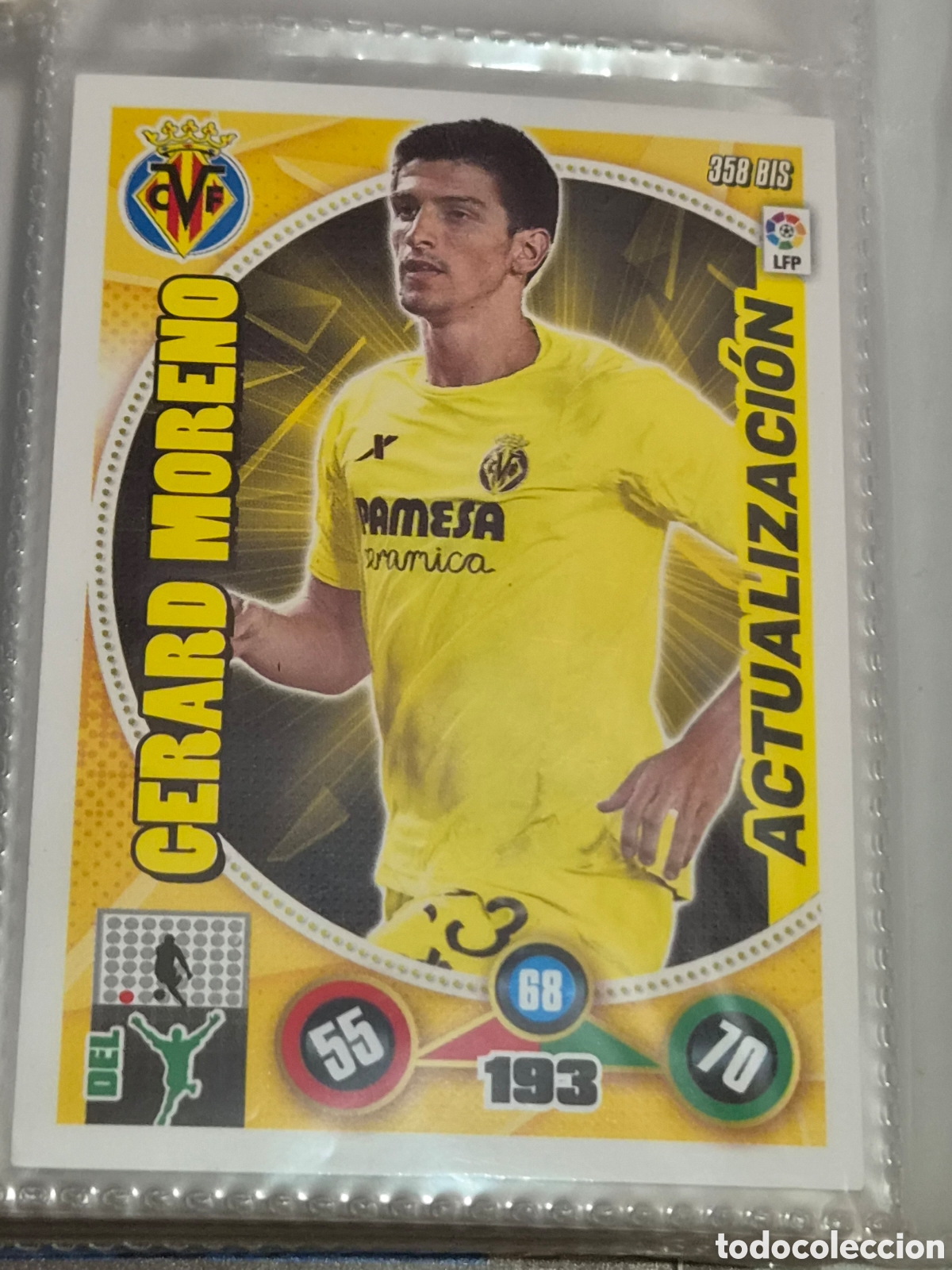Trading Cards: 358 BIS - GERARD MORENO, VILLARREAL ACTUALIZACI&Oacute;N ADRENALYN 2014-2015