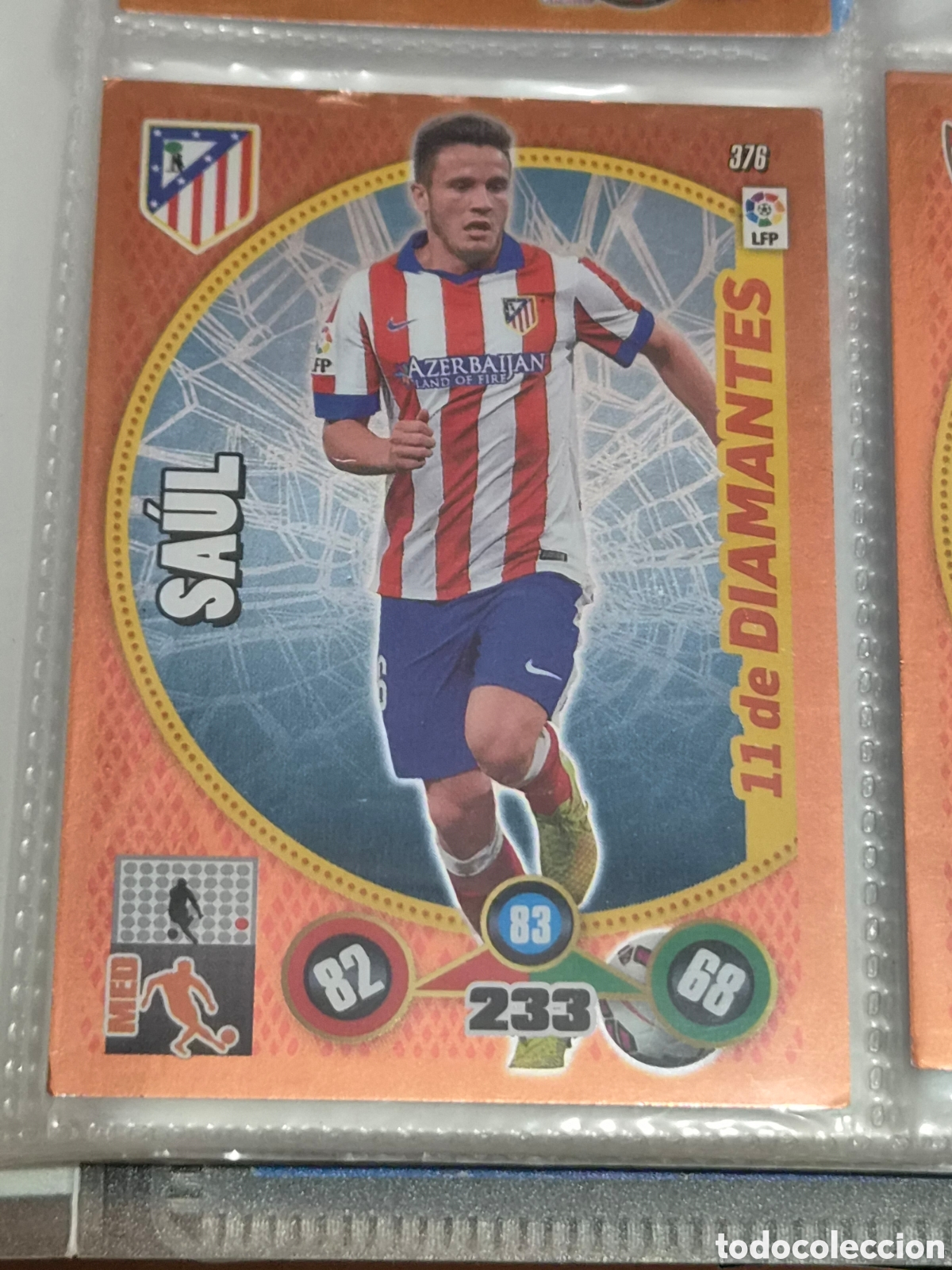Trading Cards: 376 - SAUL, AT.MADRID 11 DE DIAMANTES ADRENALYN 2014-2015