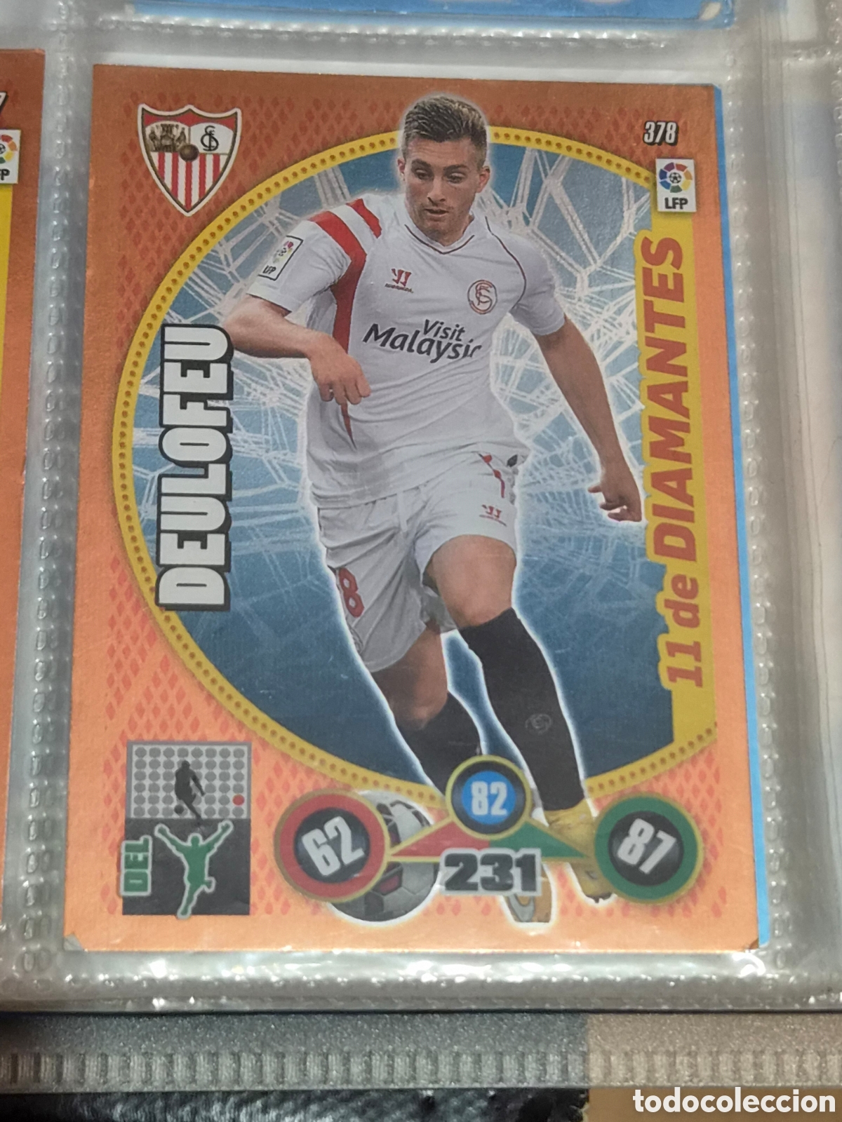 Trading Cards: 378 - DEULOFEU , SEVILLA 11 DE DIAMANTES ADRENALYN 2014-2015
