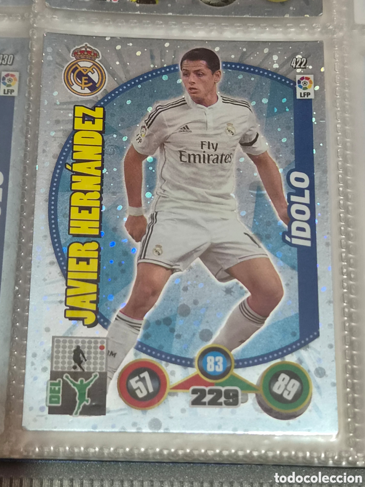 Trading Cards: 422 - JAVIER HERN&Aacute;NDEZ, REAL MADRID IDOLO ADRENALYN 2014-2015