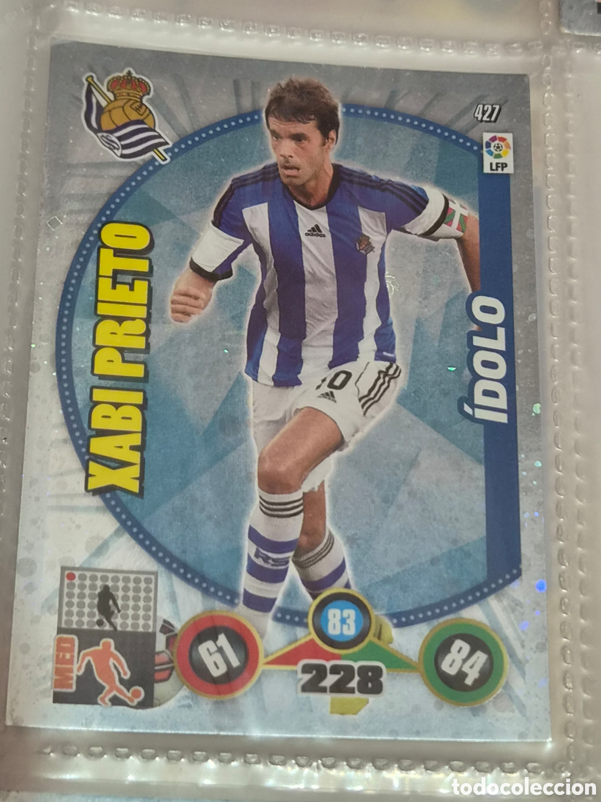 Trading Cards: 427 - XABI PRIETO, REAL SOCIEDAD IDOLO ADRENALYN 2014-2015