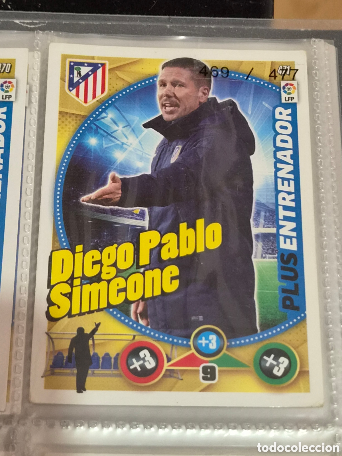 Trading Cards: 471 - SIMEONE, AT.MADRID ENTRENADOR ADRENALYN 2014-2015