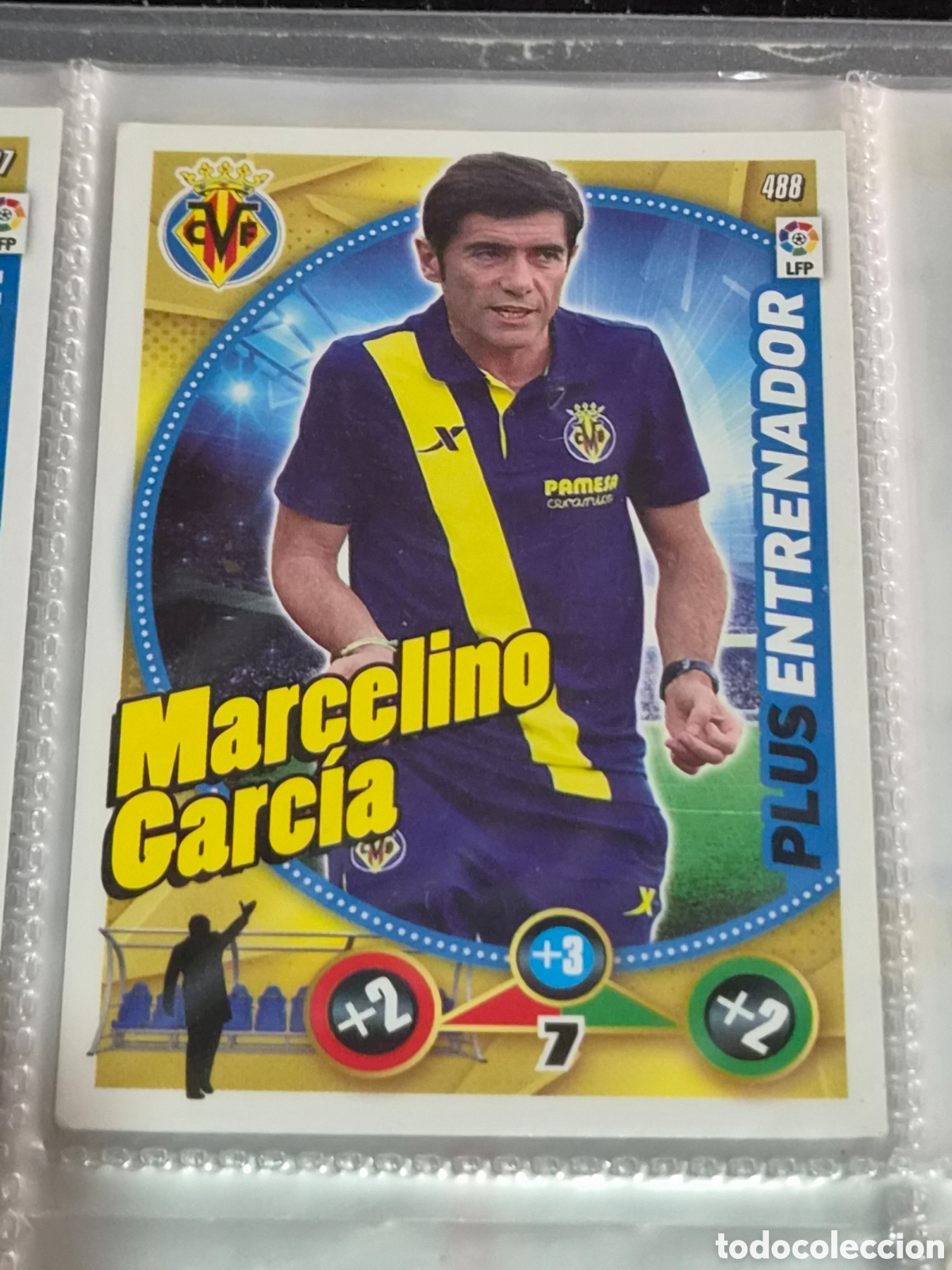 Trading Cards: 488 - MARCELINO GARC&Iacute;A, VILLARREAL ENTRENADOR ADRENALYN 2014-2015