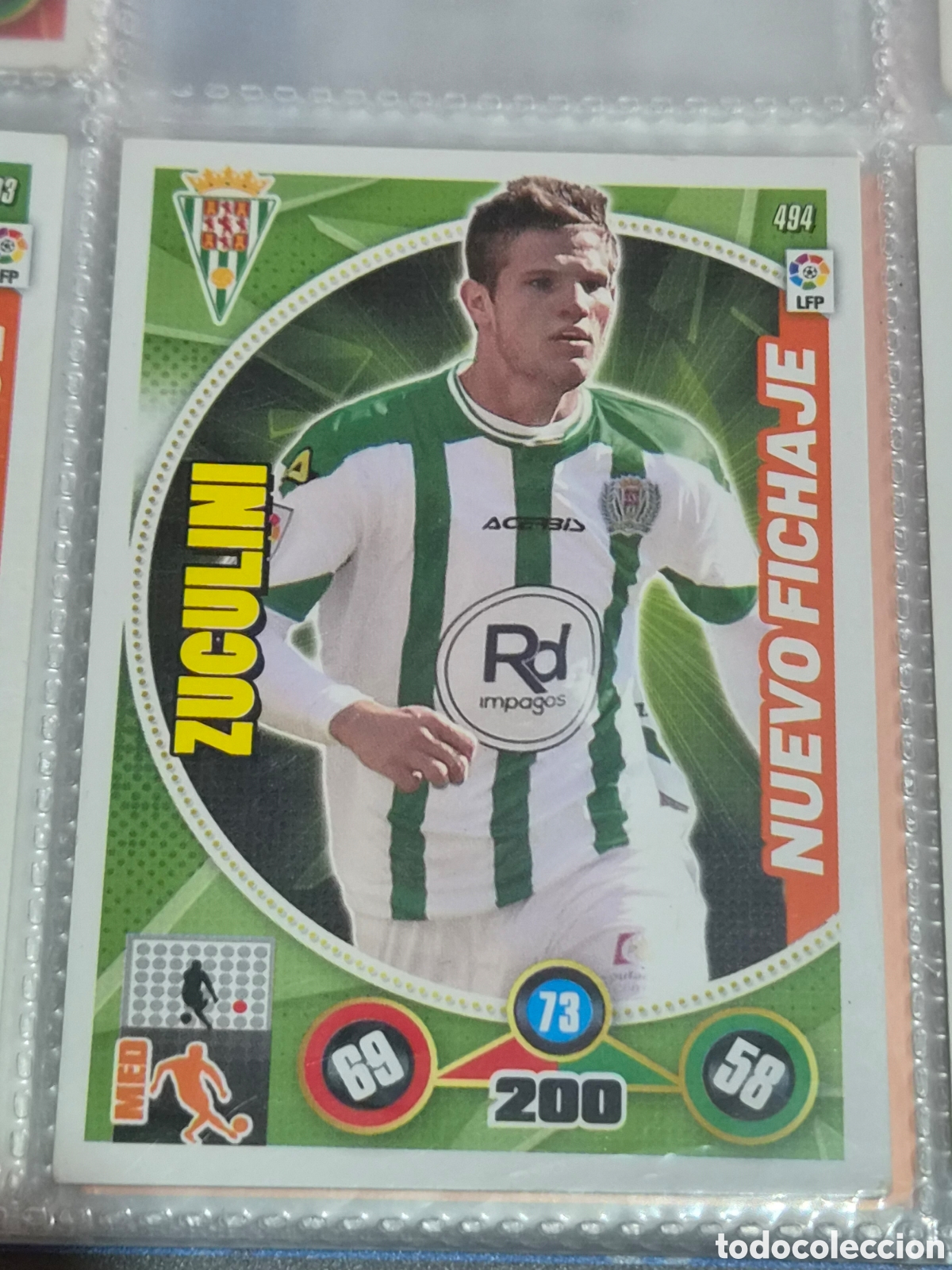 Trading Cards: 494 - ZUCULINI , C&Oacute;RDOBA NUEVO FICHAJE ADRENALYN 2014-2015