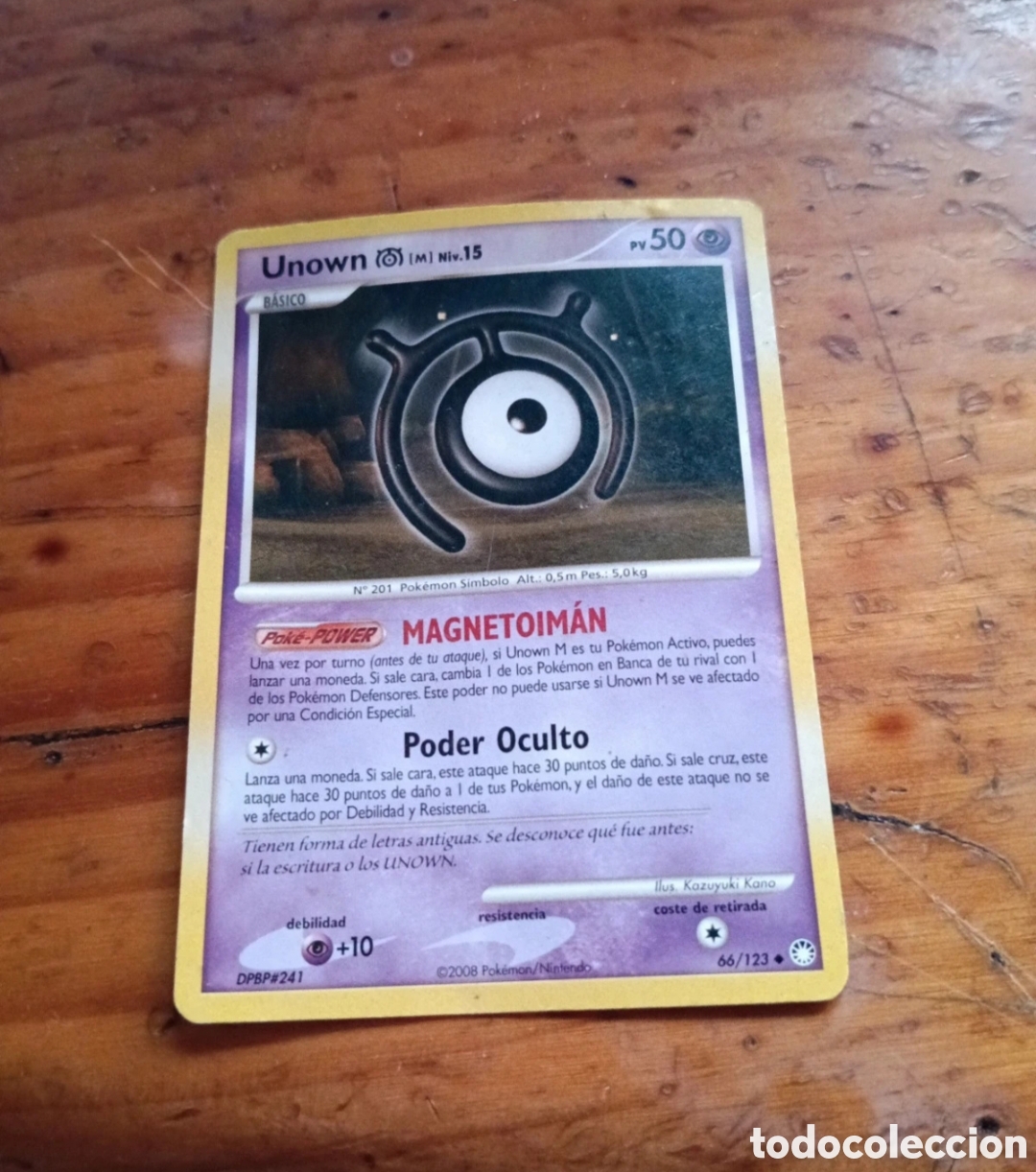 Trading Cards: Carta Pok&eacute;mon Unown M 2008 Espa&ntilde;ol