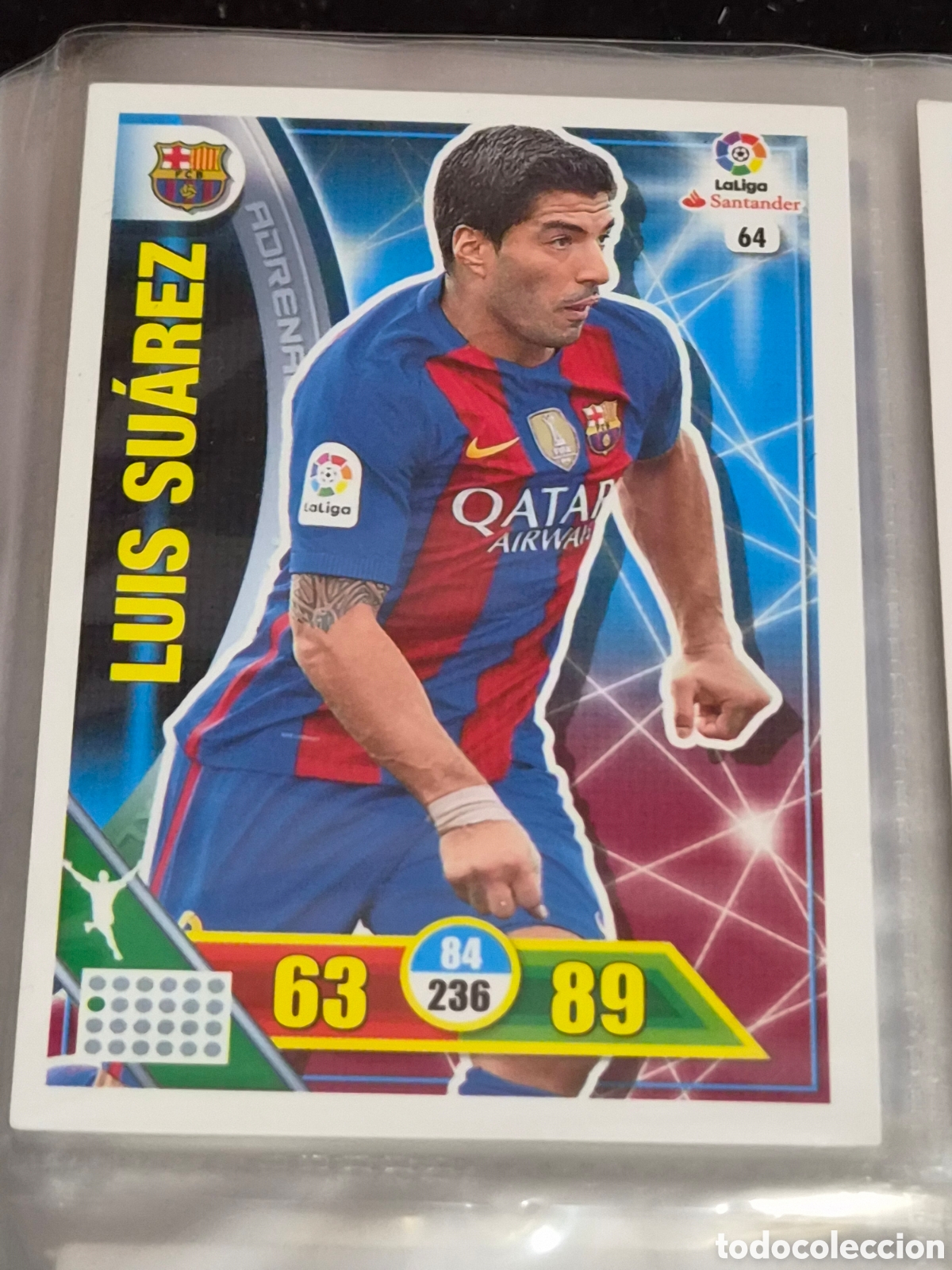 Trading Cards: 64 - LUIS SU&Aacute;REZ, BARCELONA ADRENALYN 2016 2017
