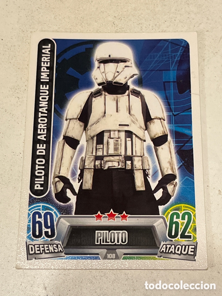 Trading Cards: Cromo Star Wars Topps Force Attax Trading Card N&deg;108 Piloto de Aerotanque Imperial