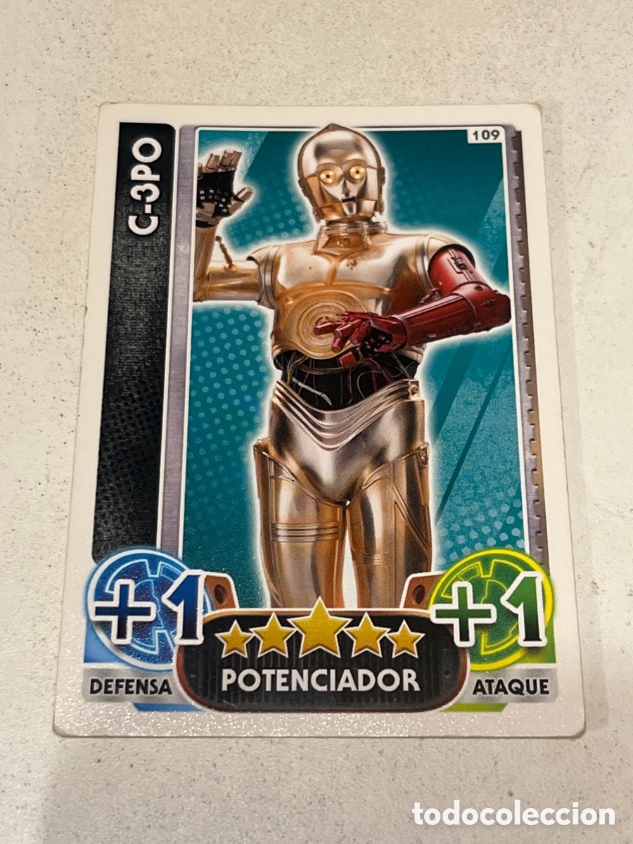 Trading Cards: Cromo Star Wars Topps Force Attax Trading Card N&deg;109 C-3PO