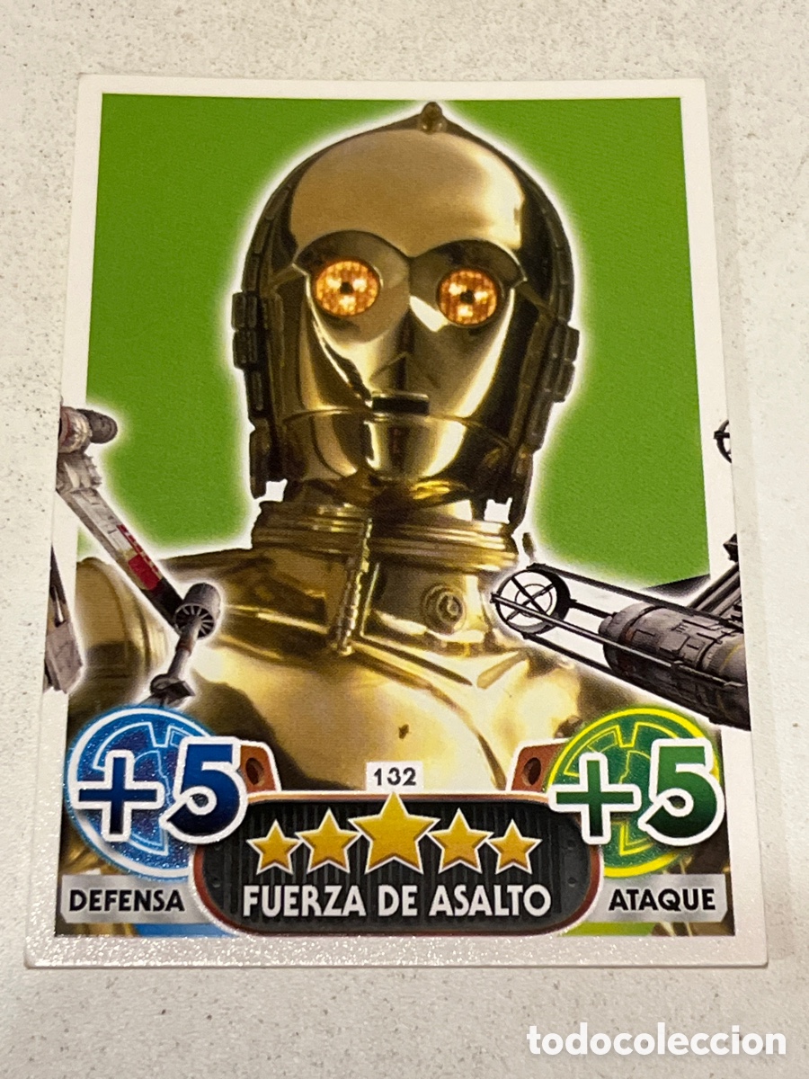 Trading Cards: Cromo Star Wars Topps Force Attax Trading Card N&deg;132 C-3PO