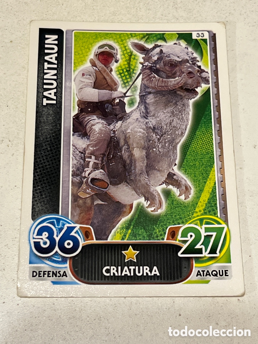 Trading Cards: Cromo Star Wars Topps Force Attax Trading Card N&deg;33 Tauntaun