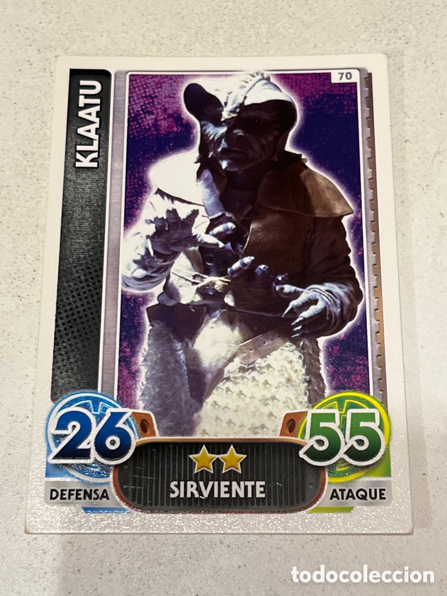 Trading Cards: Cromo Star Wars Topps Force Attax Trading Card N&deg;70 Klaatu