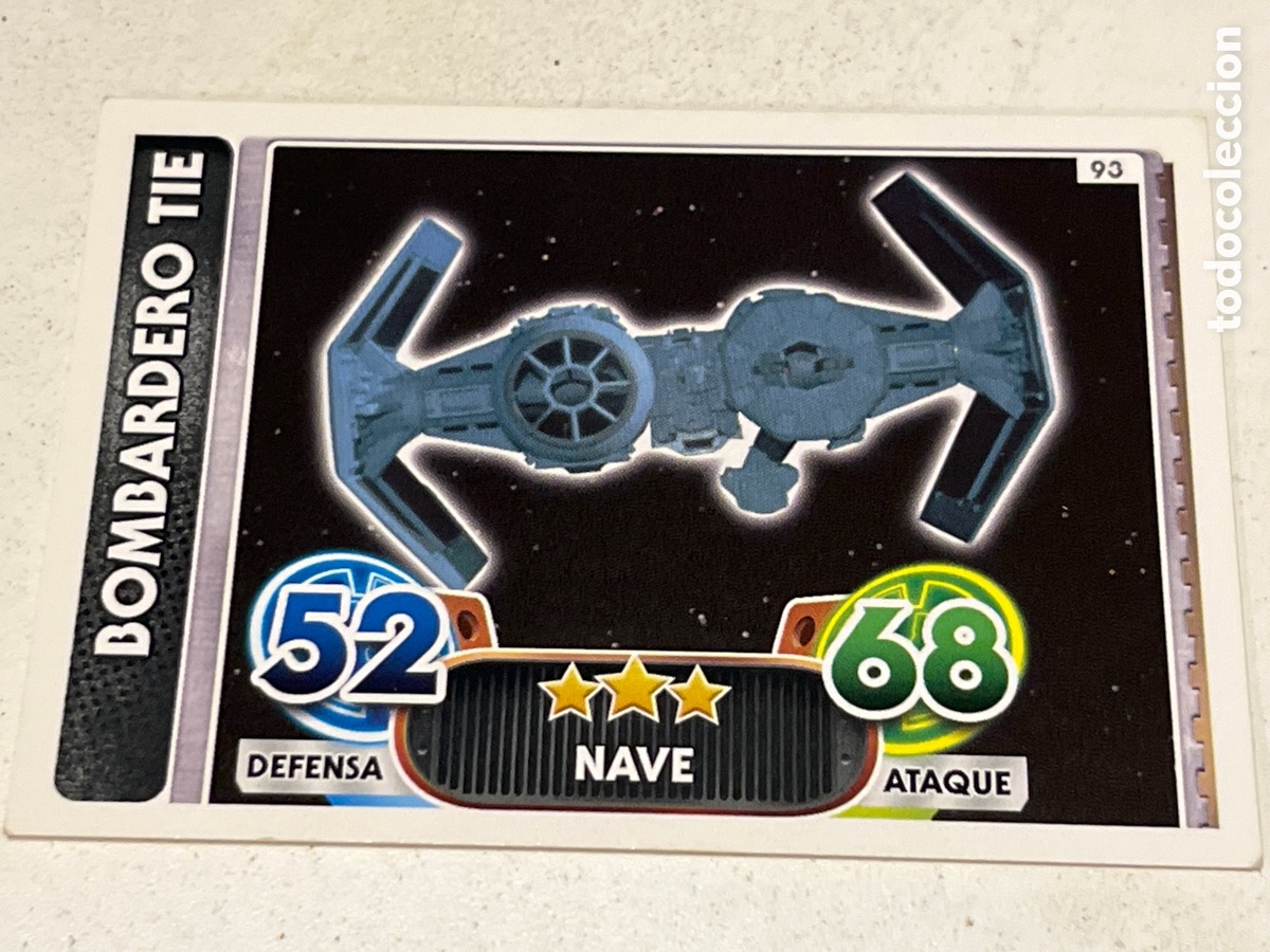Trading Cards: Cromo Star Wars Topps Force Attax Trading Card N&deg;93 Bombardero TIE
