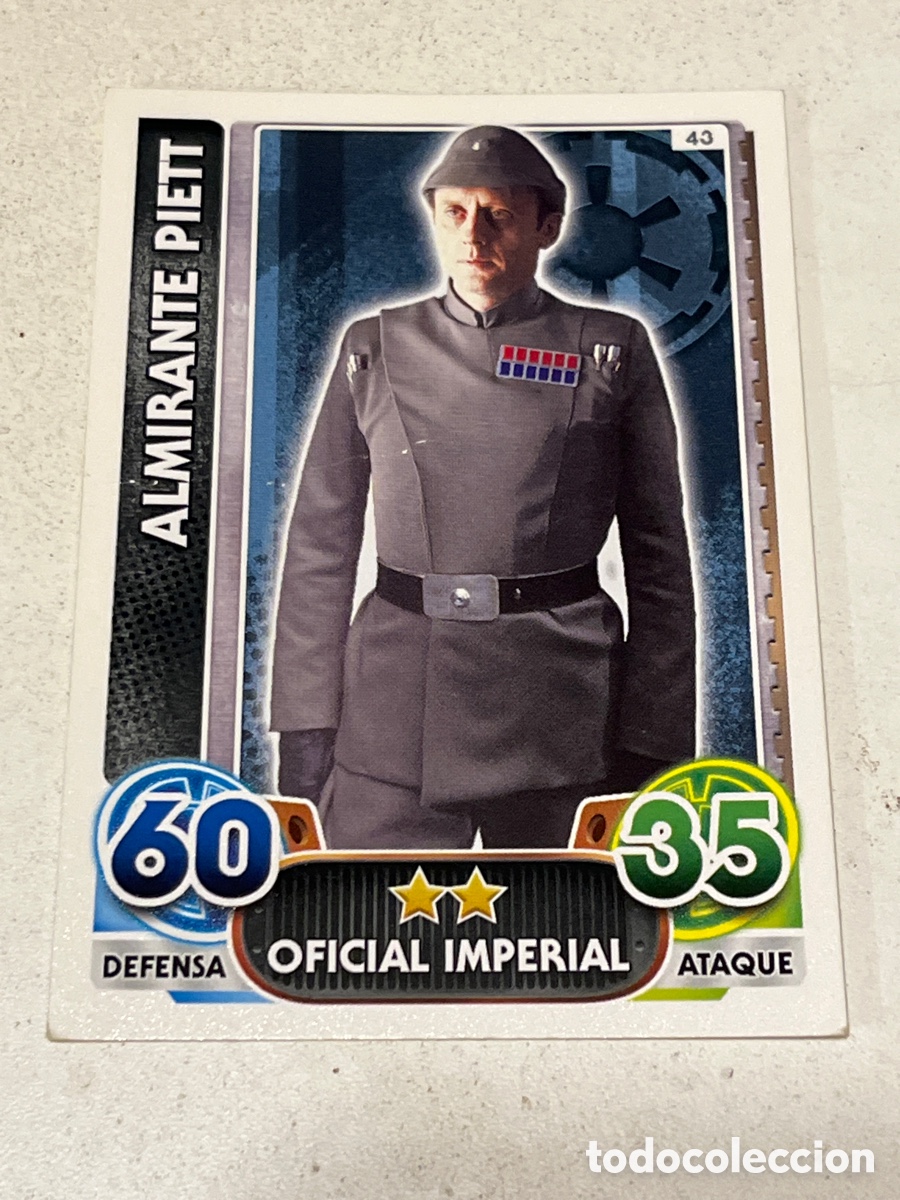 Trading Cards: Cromo Star Wars Topps Force Attax Trading Card N&deg;43 Almirante Piett