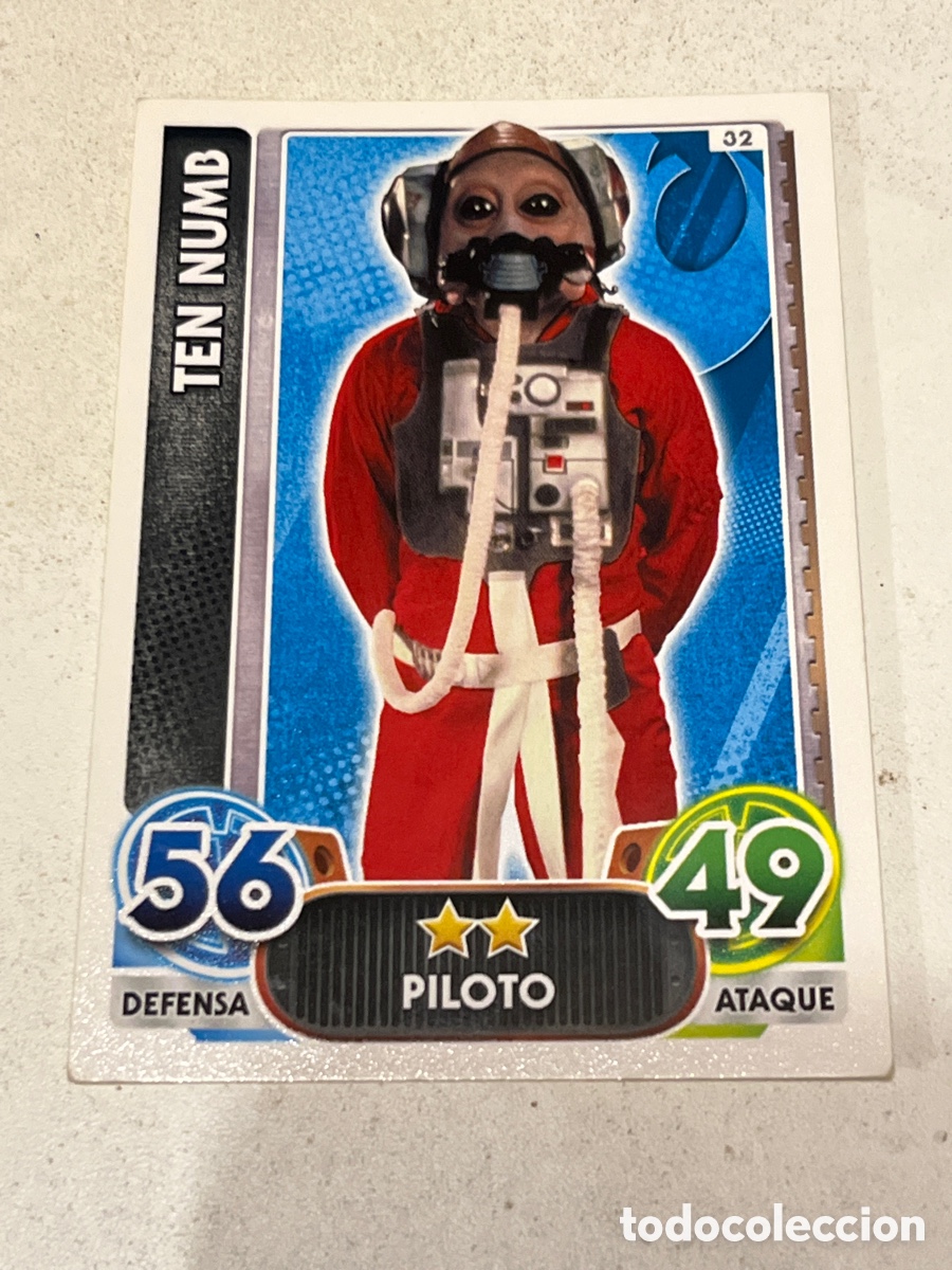 Trading Cards: Cromo Star Wars Topps Force Attax Trading Card N&deg;32 Ten Numb