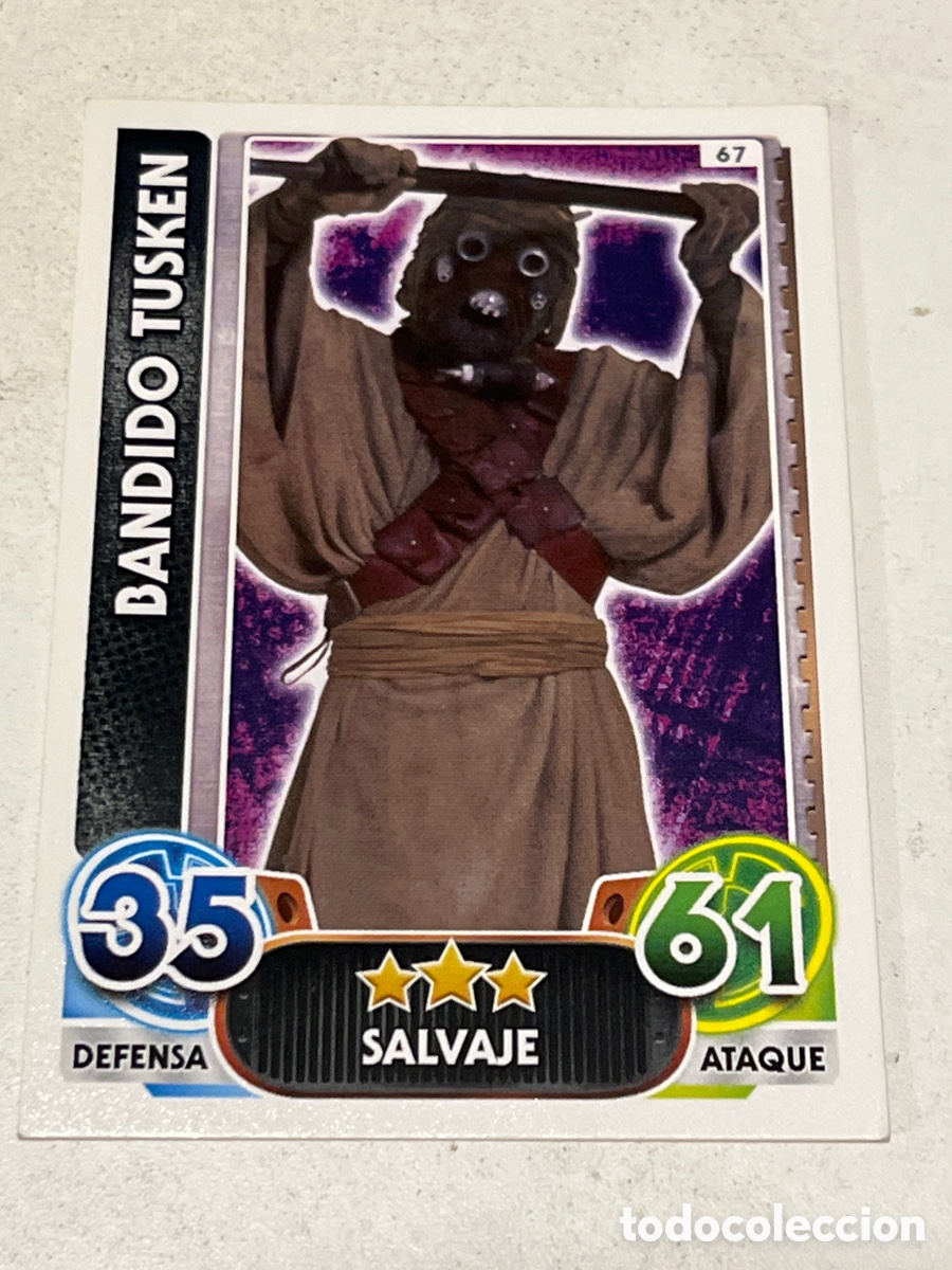 Cartes &agrave; &Eacute;changer: Cromo Star Wars Topps Force Attax Trading Card N&deg;67 Bandido Tusken