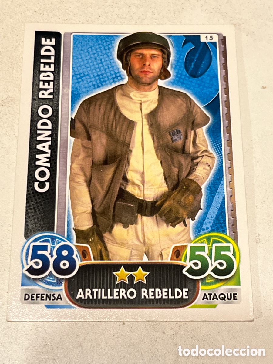 Cartes &agrave; &Eacute;changer: Cromo Star Wars Topps Force Attax Trading Card N&deg;15 Comando Rebelde