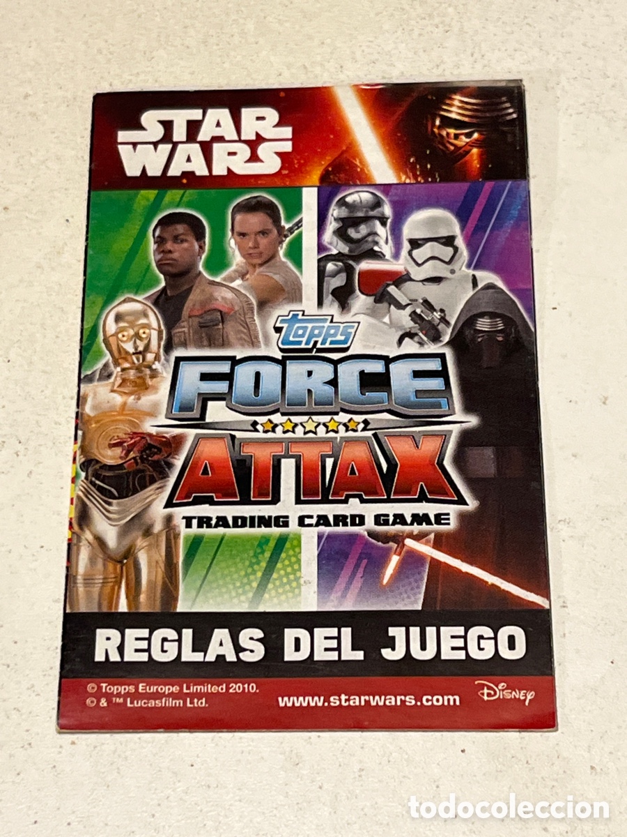Trading Cards: Cromo Star Wars Topps Force Attax Trading Card Reglas del Juego