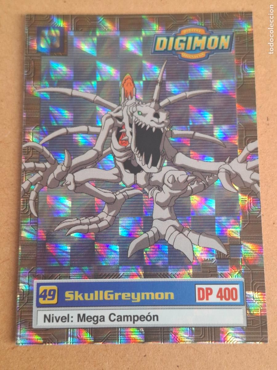 Trading Cards: DIGIMON BANDAI 1999 - TRADING CARD #49 SKULLGREYMON - HOLOGR&Aacute;FICA - U4 DE 8