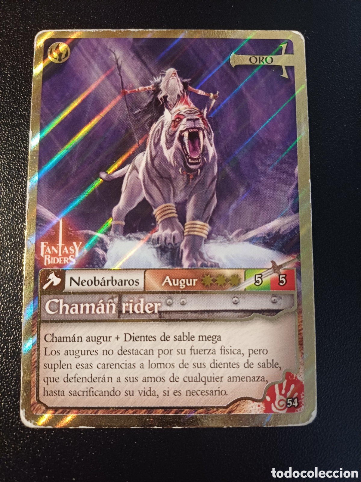 Cartas Colecion&aacute;veis: #054 CHAMAN RIDER ORO PANINI FANTASY RIDER 2018