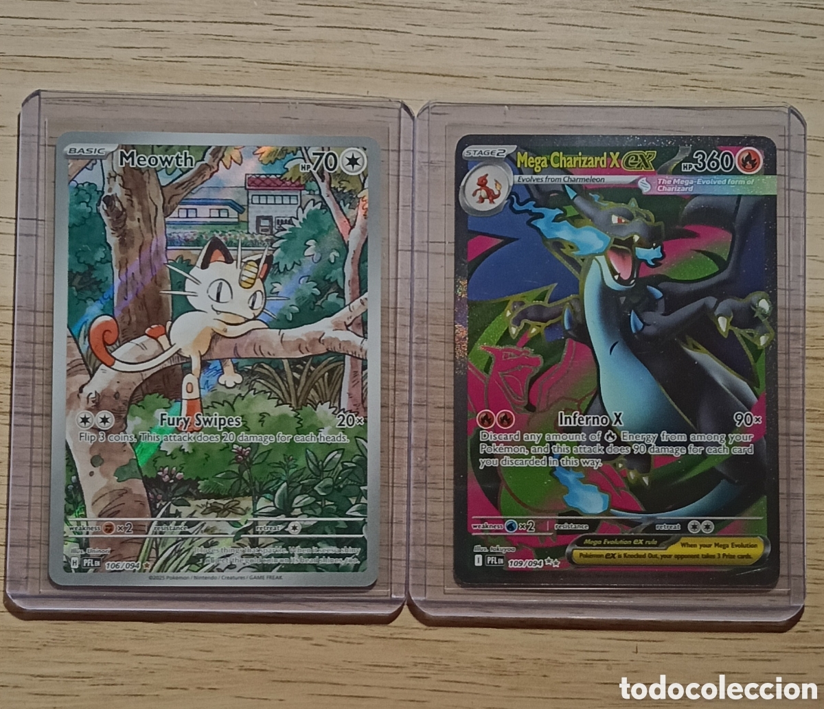 Trading cards: Pokemon. Charizard y Meowth. - Foto 1