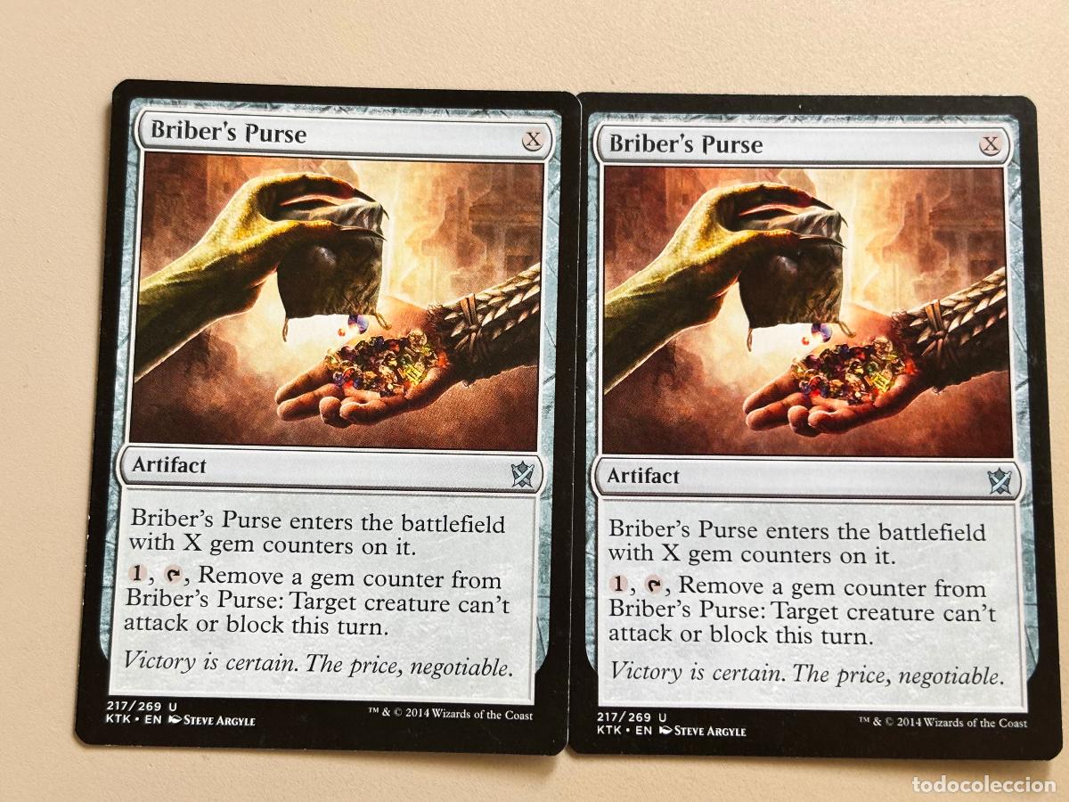 Trading Cards: MAGIC THE GATHERING - BRIBER'S PURSE x 2 ( KHANS OF TARKIR )