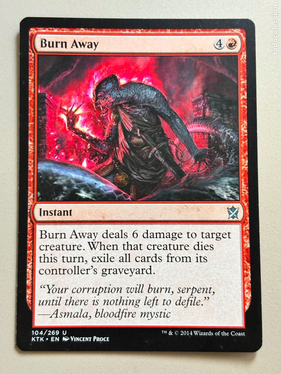 Trading Cards: MAGIC THE GATHERING - BURN AWAY ( KHANS OF TARKIR )