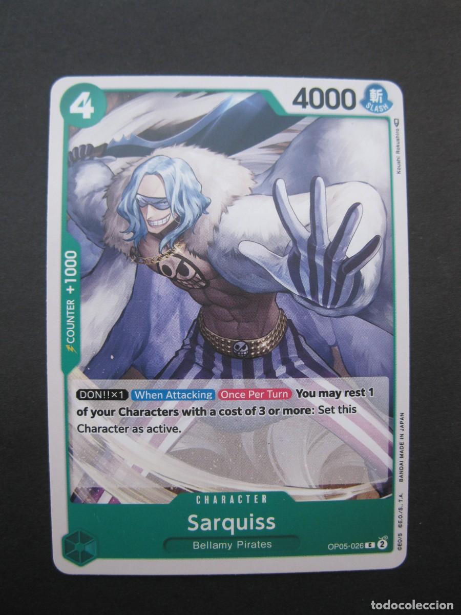 Trading Cards: CARTA - ONE PIECE - TRADING CARD - SARQUISS - EN INGL&Eacute;S - BANDAI.